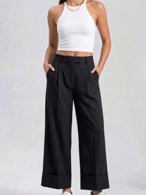 Classic High-Waisted Wide-Leg Pants