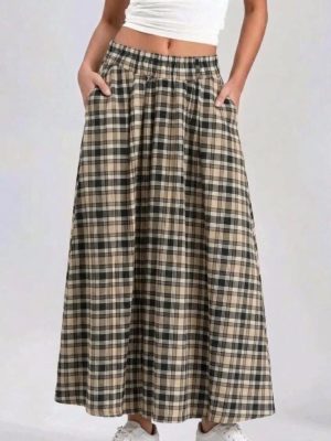 Classic Check Maxi Skirt