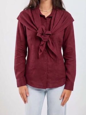 Elegant Shirt and Scarf Set