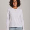 Classic Long Sleeve White Cotton T-Shirt
