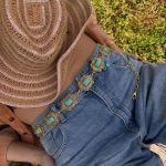 Turquoise chain belt