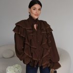 Ruffle Blouse Lace Detailing