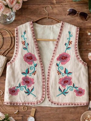 Vintage floral vest