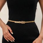 gold metallic waist belt