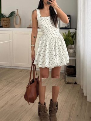Polka dots short dress